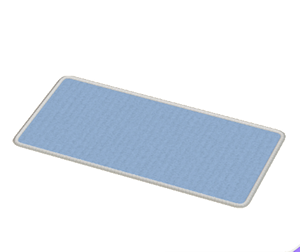 Cyan Large narrow rug