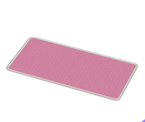 Rose Large narrow rug