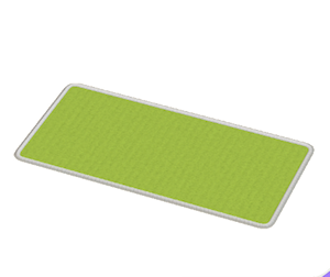 Lime Large narrow rug