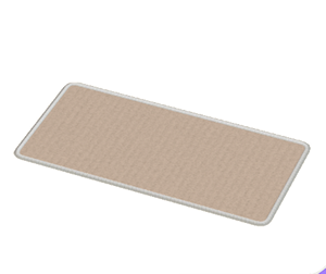 Beige Large narrow rug