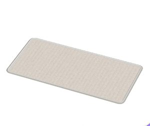 White Large narrow rug