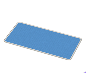 Blue Large narrow rug