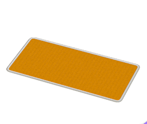 Orange Large narrow rug