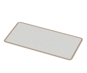 Beige Large narrow rug