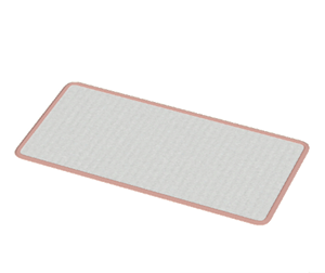 Pink Large narrow rug