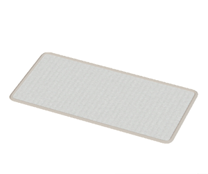 White Large narrow rug