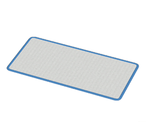 Blue Large narrow rug