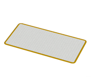 Yellow Large narrow rug