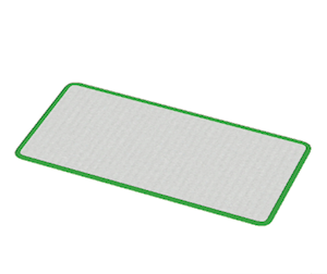 Green Large narrow rug