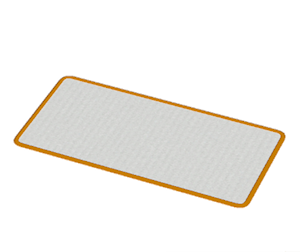 Orange Large narrow rug