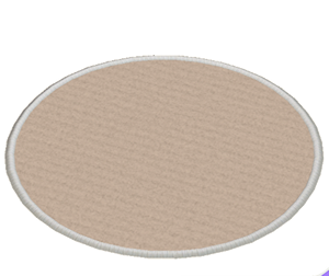Beige Large round rug