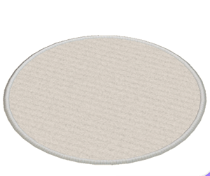 White Large round rug