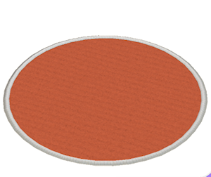 Red Large round rug