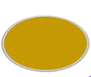Yellow Large round rug