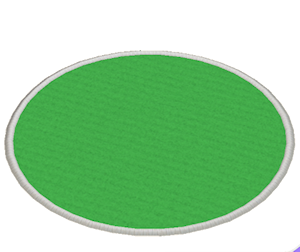 Green Large round rug