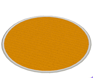 Orange Large round rug