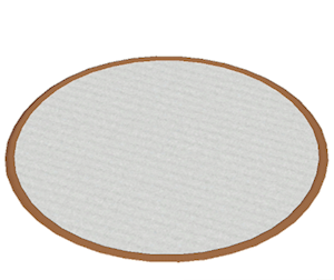 Brown Large round rug