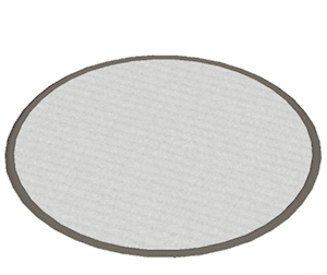 Black Large round rug
