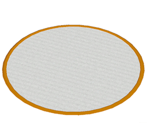 Orange Large round rug