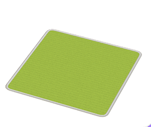 Lime Large square rug