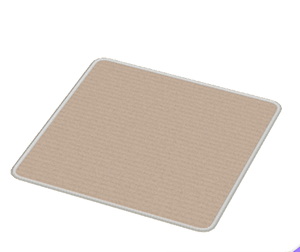 Beige Large square rug