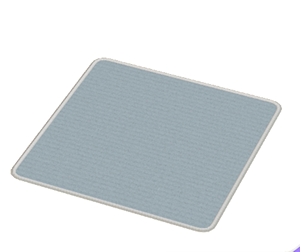 Gray Large square rug