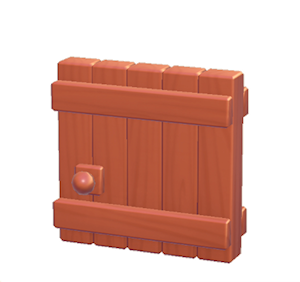 Red Large wooden door
