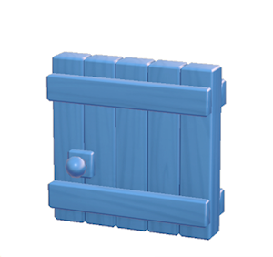 Blue Large wooden door