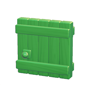 Green Large wooden door