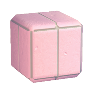 Pink Lined-stone flooring
