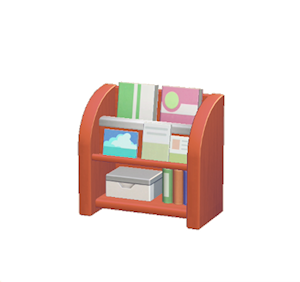 Red Magazine rack