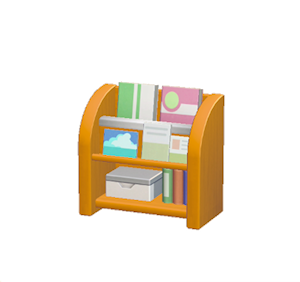 Orange Magazine rack