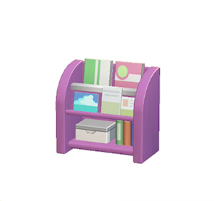 Purple Magazine rack