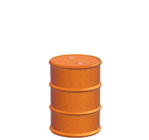 Orange Metal drum