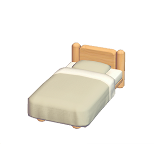 Beige Mini plain bed