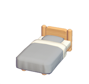Black Mini plain bed