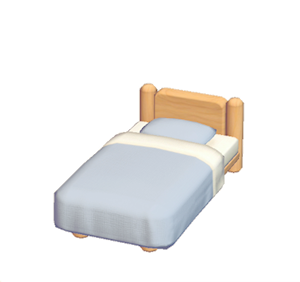 Gray Mini plain bed