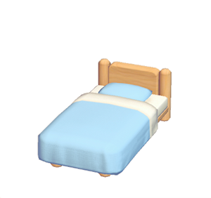 Blue Mini plain bed