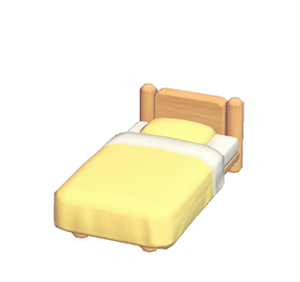 Yellow Mini plain bed