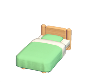 Green Mini plain bed