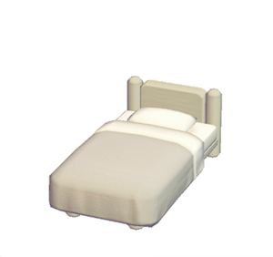 Beige Mini plain bed