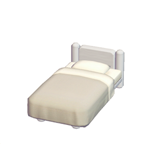 White Mini plain bed