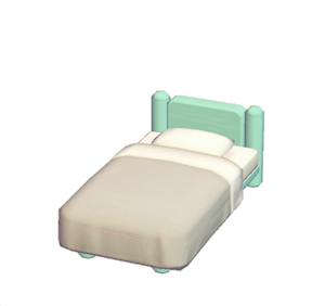 Aquamarine Mini plain bed