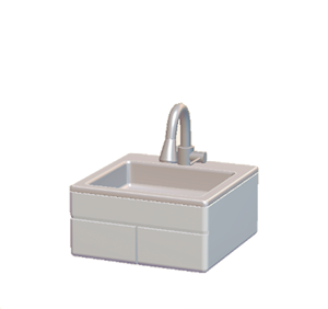 White Modern sink