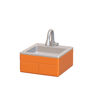 Orange Modern sink