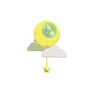 Lime Moon clock