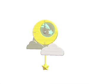 Beige Moon clock