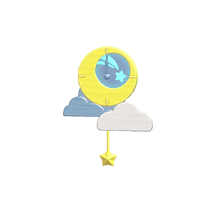 Navy Moon clock