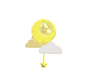 Yellow Moon clock