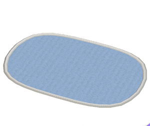 Cyan Oblong rug